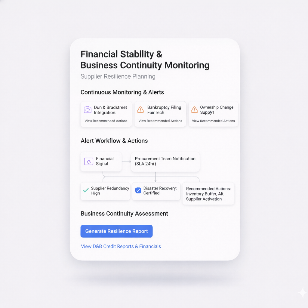 Financial Stability and Business Continuity Monitoring 