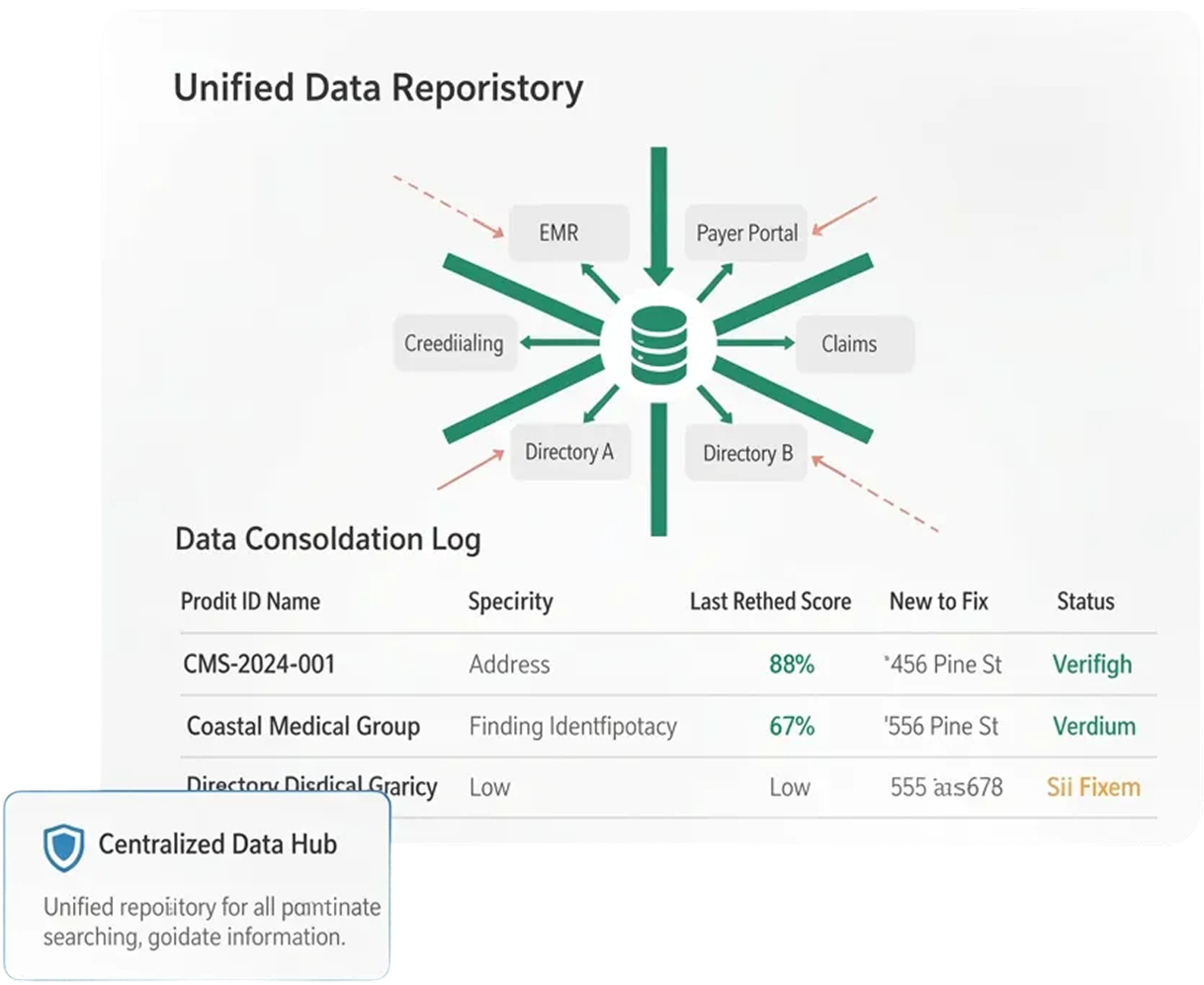 Centralize Provider Data Management Across Every System, Every Team, Every Workflow.